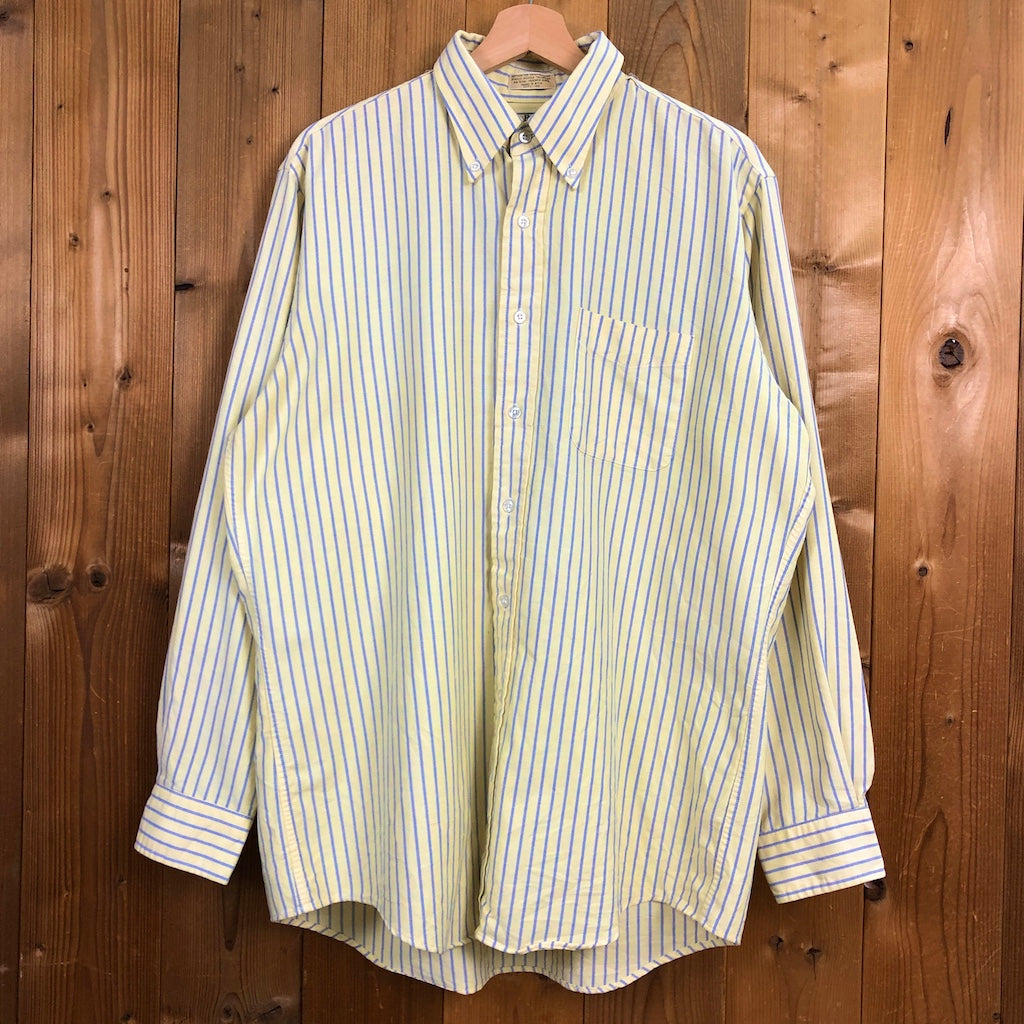 90s vintage USA製 L.L.Bean エルエルビーン  長袖シャツ チェック 16.5 オックスフォオード