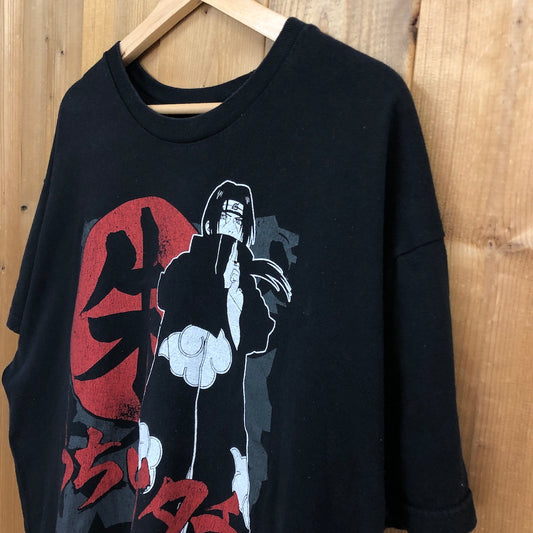 00s vintage NARUTO 疾風伝 うちはイタチ プリントTシャツ 半袖 カットソー アニメT 漫画