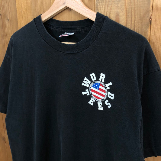 90s vintage USA製 FRUITS OF THE LOOM フルーツオブザルーム UNITED STATES アメリカ WORLD TEES Tシャツ 半袖 カットソー