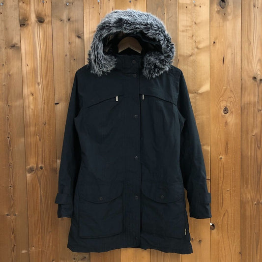 Barbour バブアー HELVELLYN PARKA ヘルヴェリンパーカー ファーコート GORE-TEX ゴアテックス 着脱フーディ ジップアップ レディース36 ブラック
