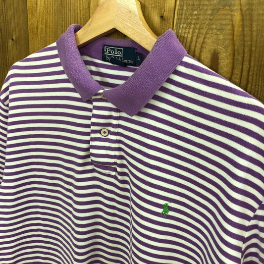 Polo by Ralph Lauren ポロバイラルフローレン ポロシャツ 半袖 ボーダー ワンポイント ロゴ 刺繍