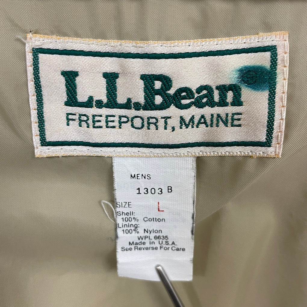 80s vintage USA製 L.L.Bean エルエルビーン A-2Type コットンジャケット ジップアップ フルジップ