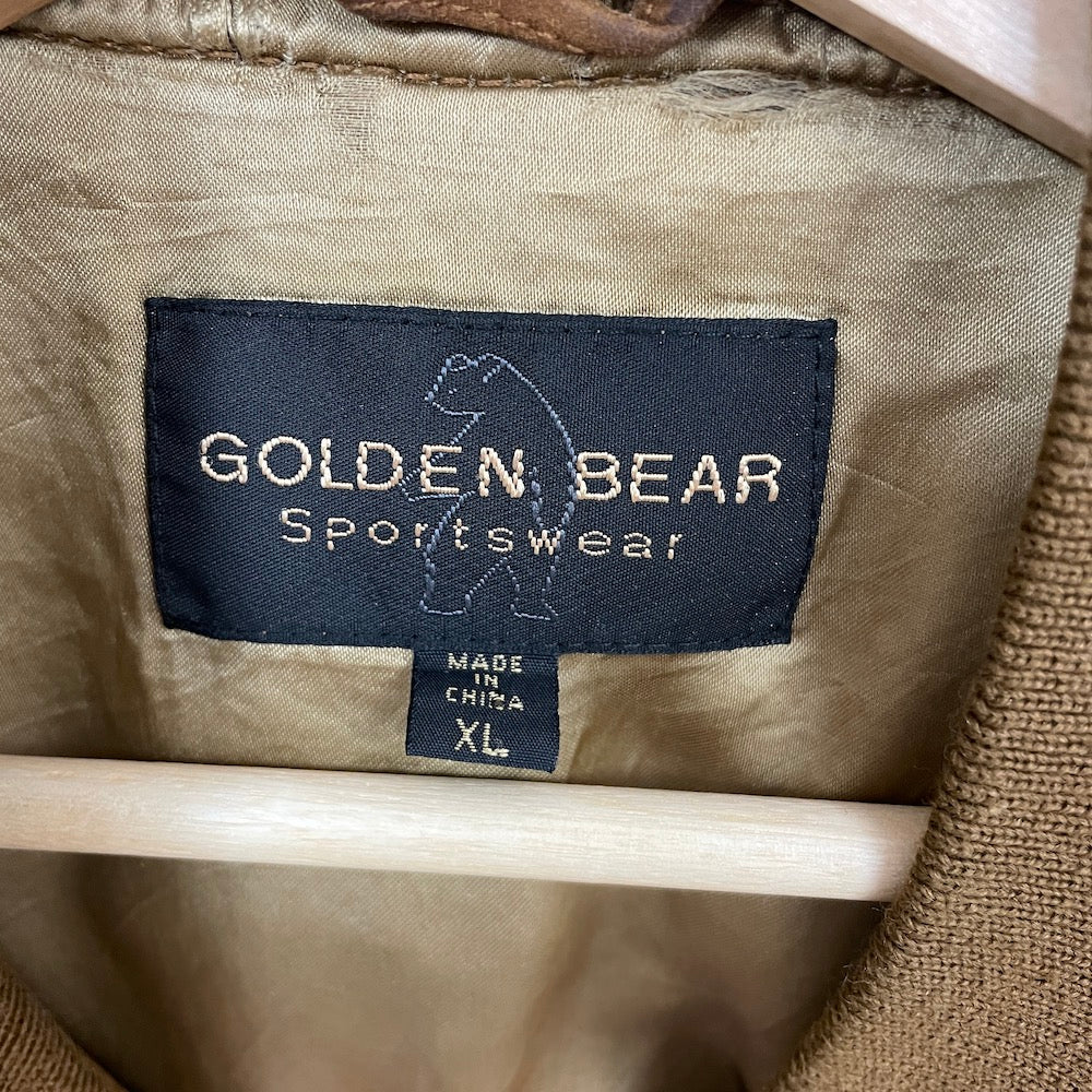 GOLDEN BEAR ゴールデンベアー オールレザー スタジャン ヌバック ジャケット レザージャケット ジップアップ