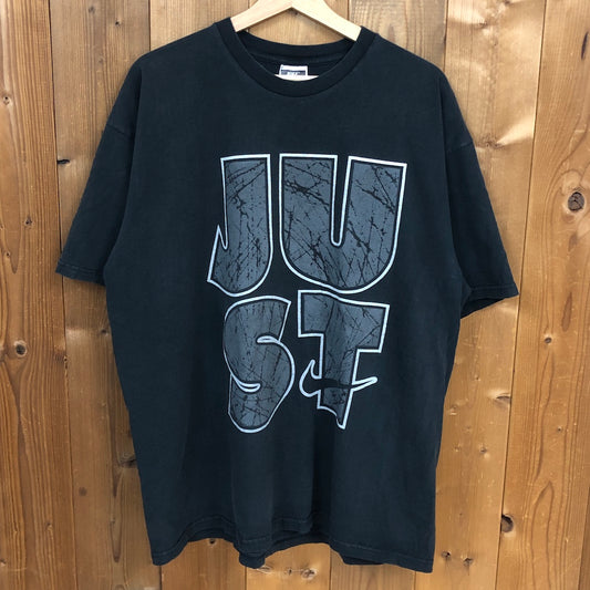 USA製 NIKE ナイキ JUST DO IT プリントTシャツ 半袖 カットソー ブラック