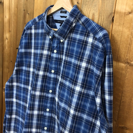 TOMMY HILFIGER トミーヒルフィガー 長袖シャツ BDシャツ ボタンダウン チェック ブルー/ホワイト/ネイビー/オレンジ