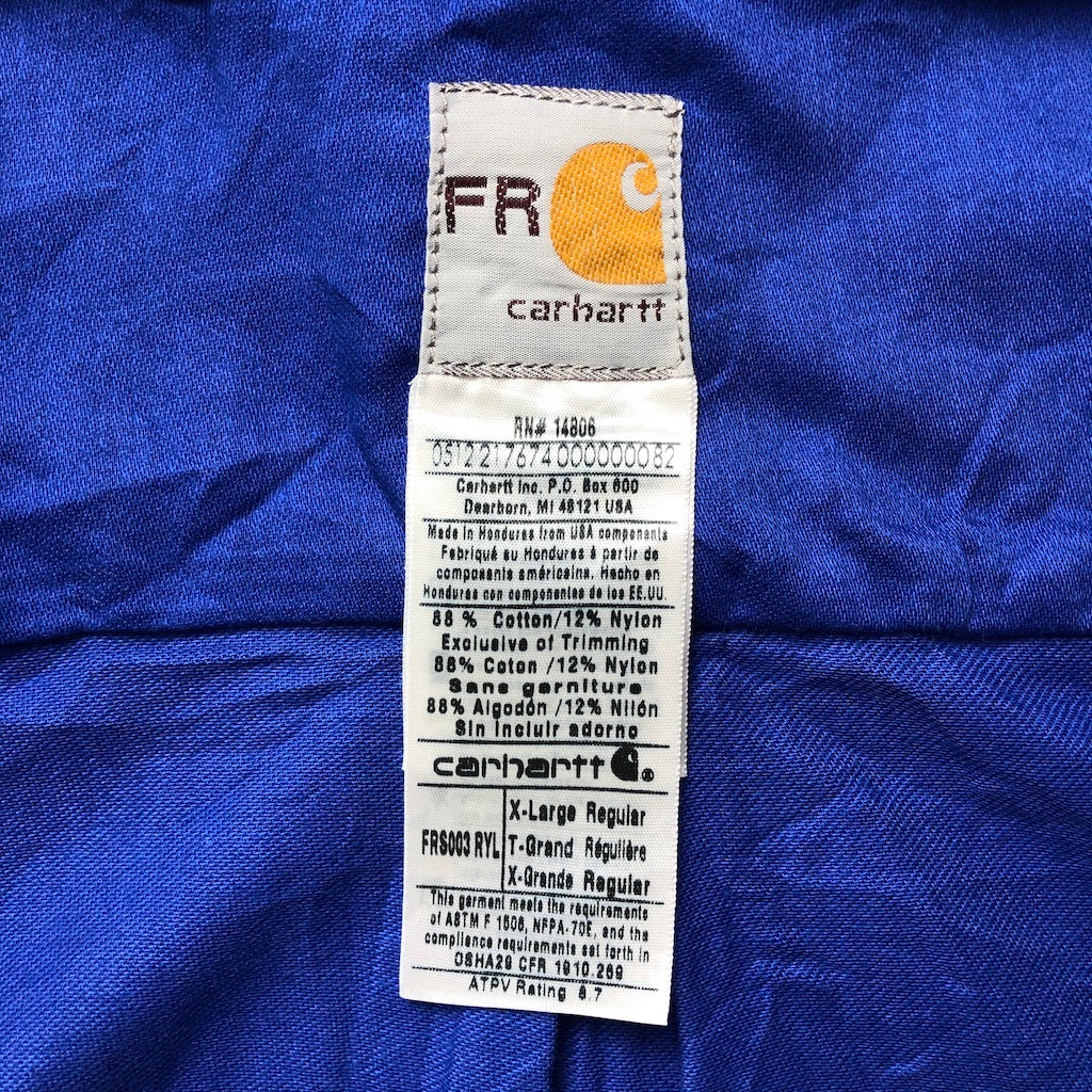 Carhartt カーハート FR 耐火布 ワークシャツ 長袖シャツ 無地