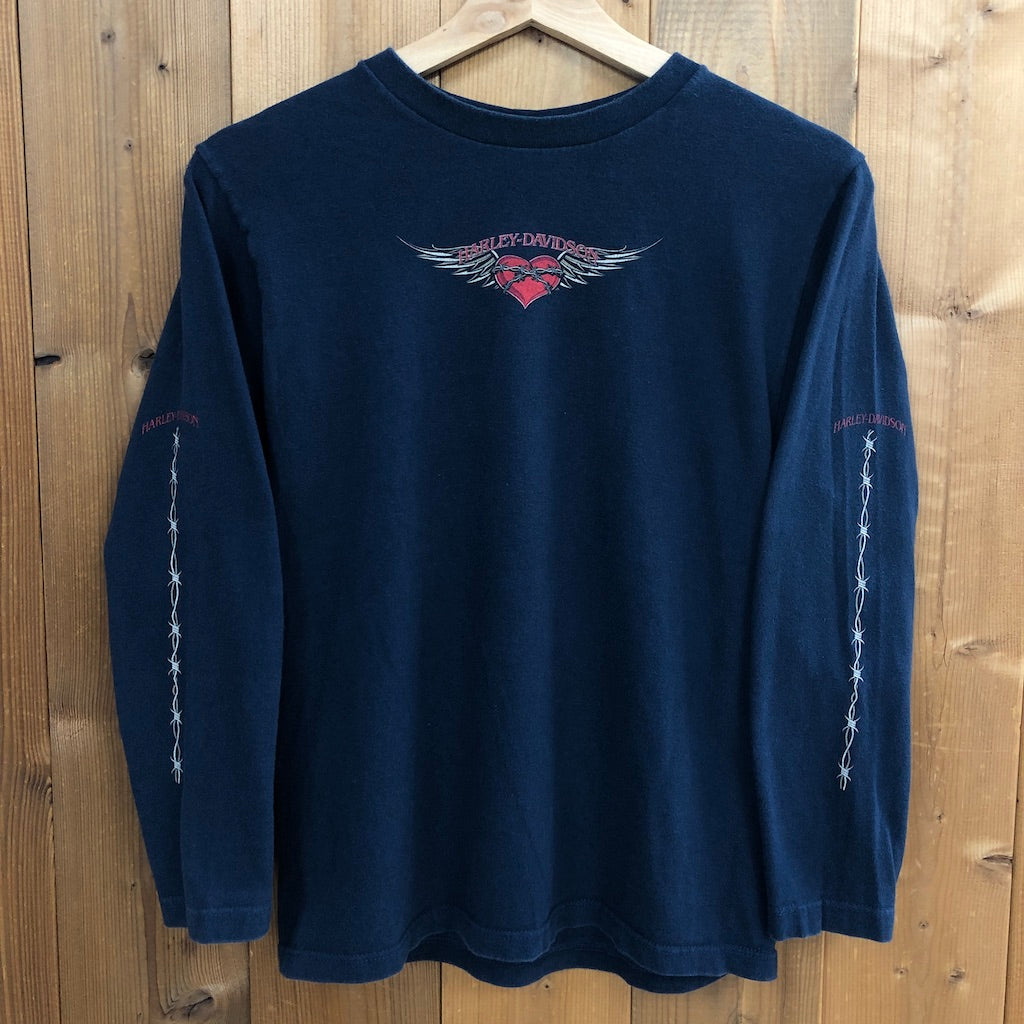 HARLEY-DAVIDSON ハーレーダビッドソン Orlando オーランド ハート 有刺鉄線 ロングTシャツ ロンT