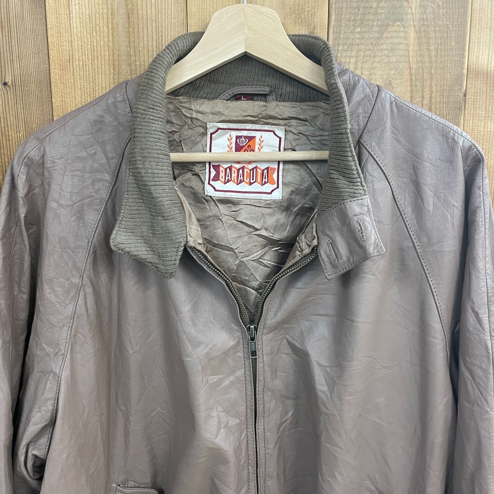 80s 90s BARACUTA G-9 レザー スウィングトップ バラクータ ハリントン Harrington VINTAGE