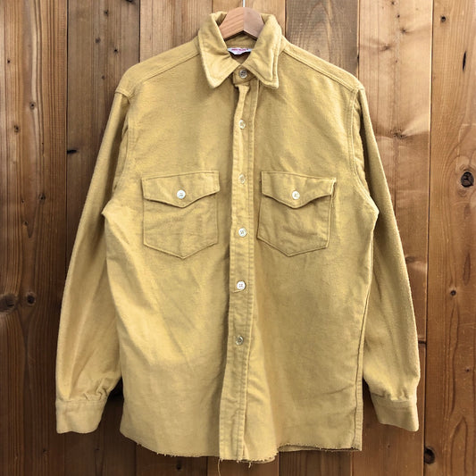 70s vintage FROSTPROOF フロストプルーフ ヘビーコットン 長袖シャツ 無地