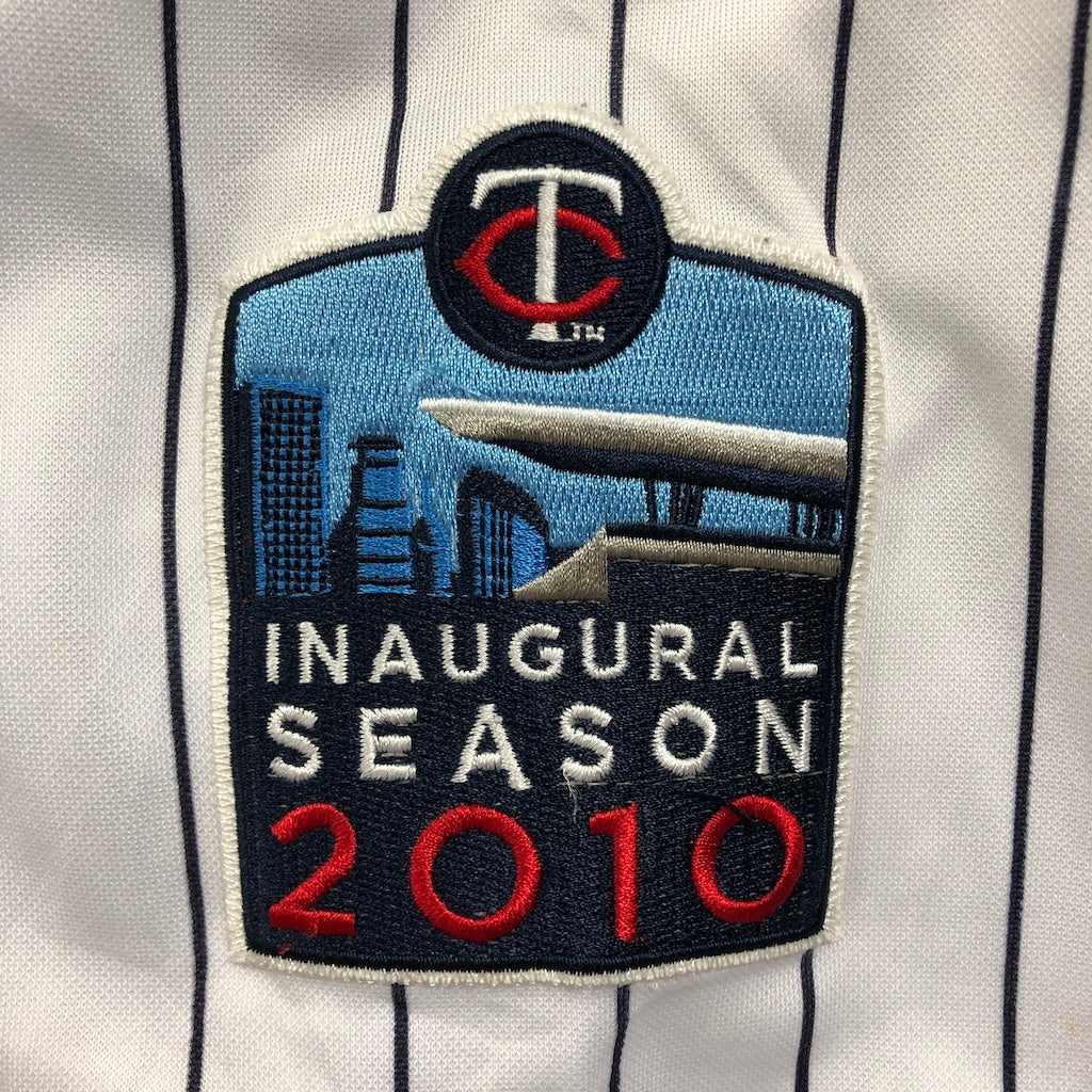Majestic マジェスティック Minnesota Twins ミネソタツインズ ベースボールシャツ INAUGURAL SEASON 2010 Joe Mauer ジョーマウアー 半袖 ワッペン 刺繍
