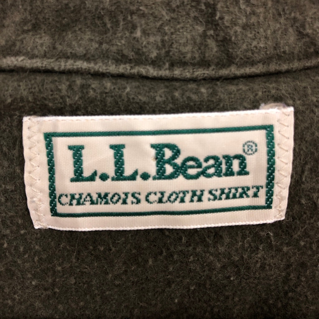 80s vintage USA製 L.L.Bean エルエルビーン CHAMOIS CLOTH シャモアクロスシャツ 長袖シャツ