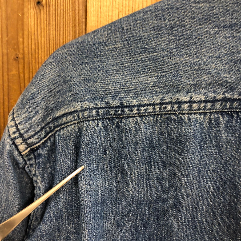 USA製 80s vintage L.L.Bean エルエルビーン デニムシャツ 裏地コットンネル