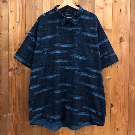 NAUTICA ノーティカ 半袖シャツ 総柄シャツ