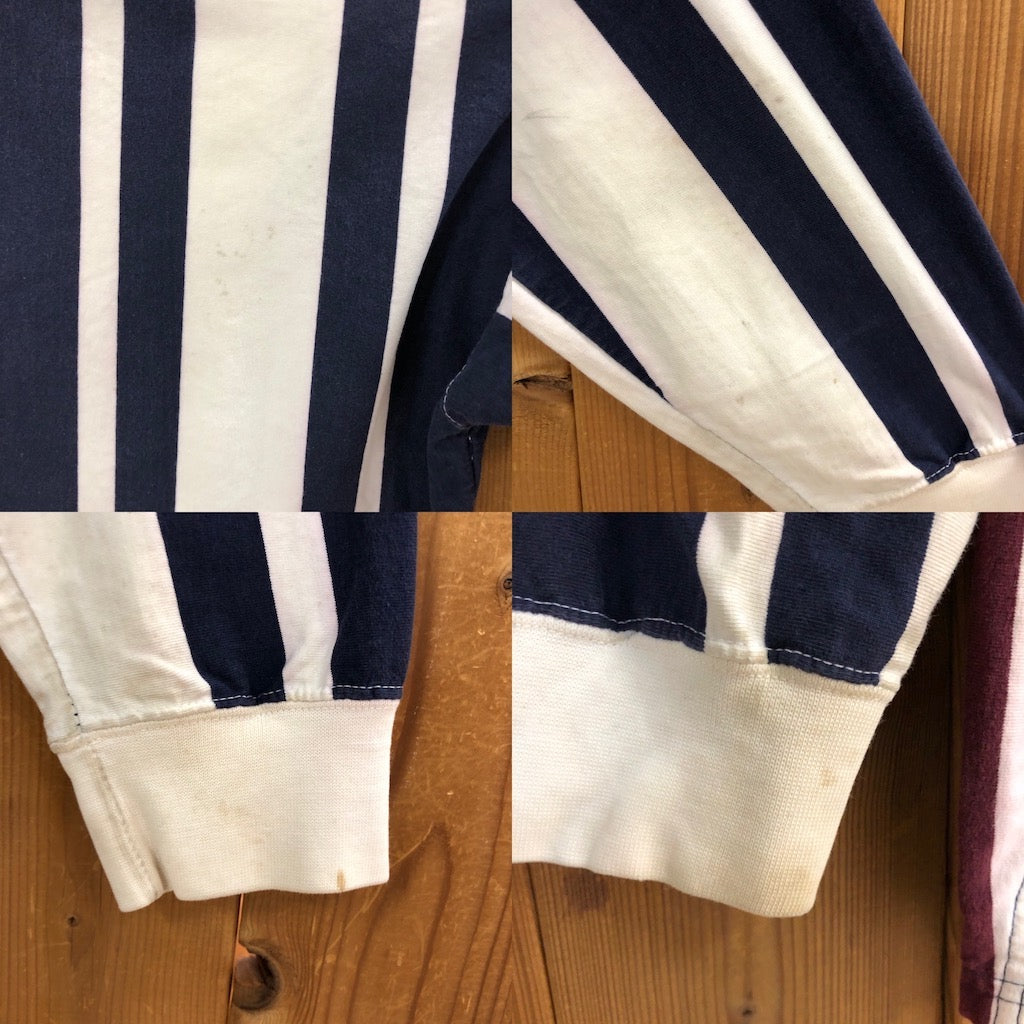 80s vintage CHAPS チャップス ラガーシャツ 長袖 マルチストライプ柄