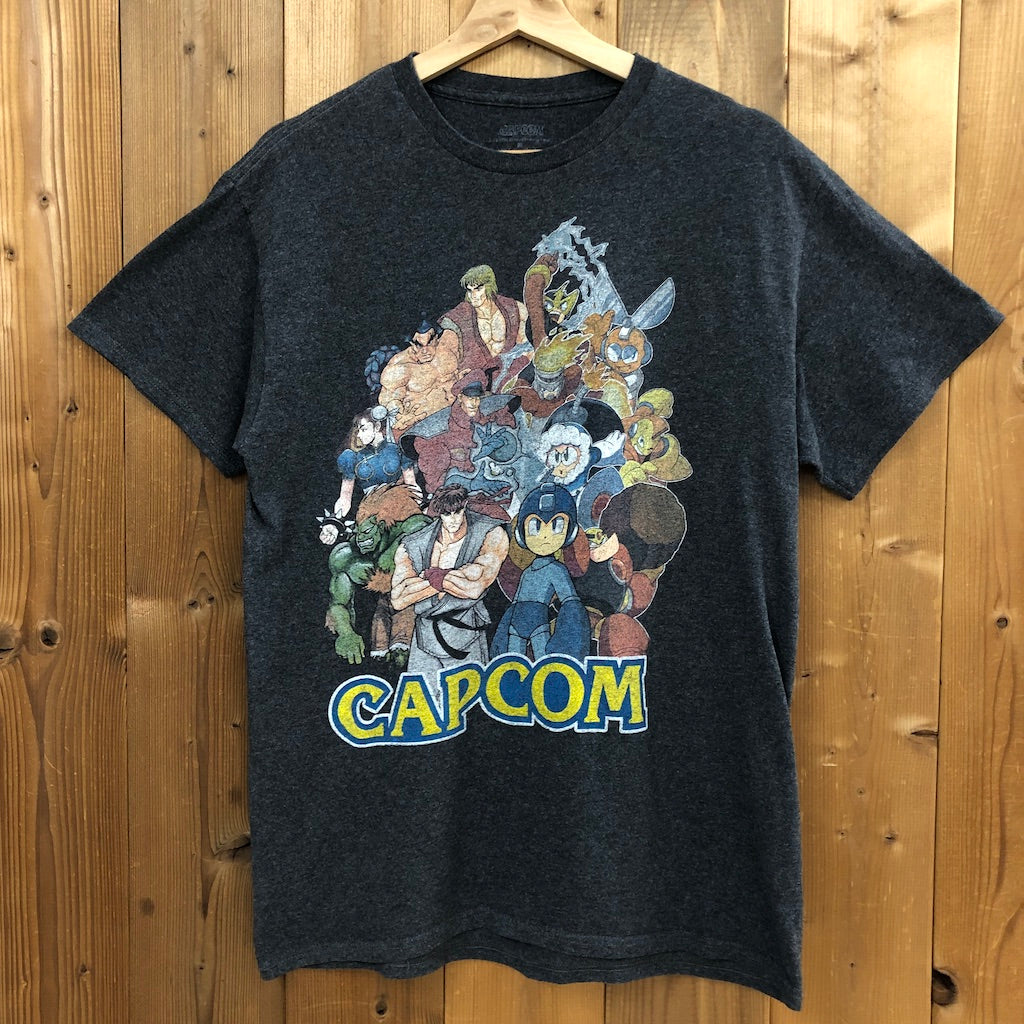 CAPCOM カプコン Tシャツ 半袖 カットソー ビッグプリント ゲームTシャツ