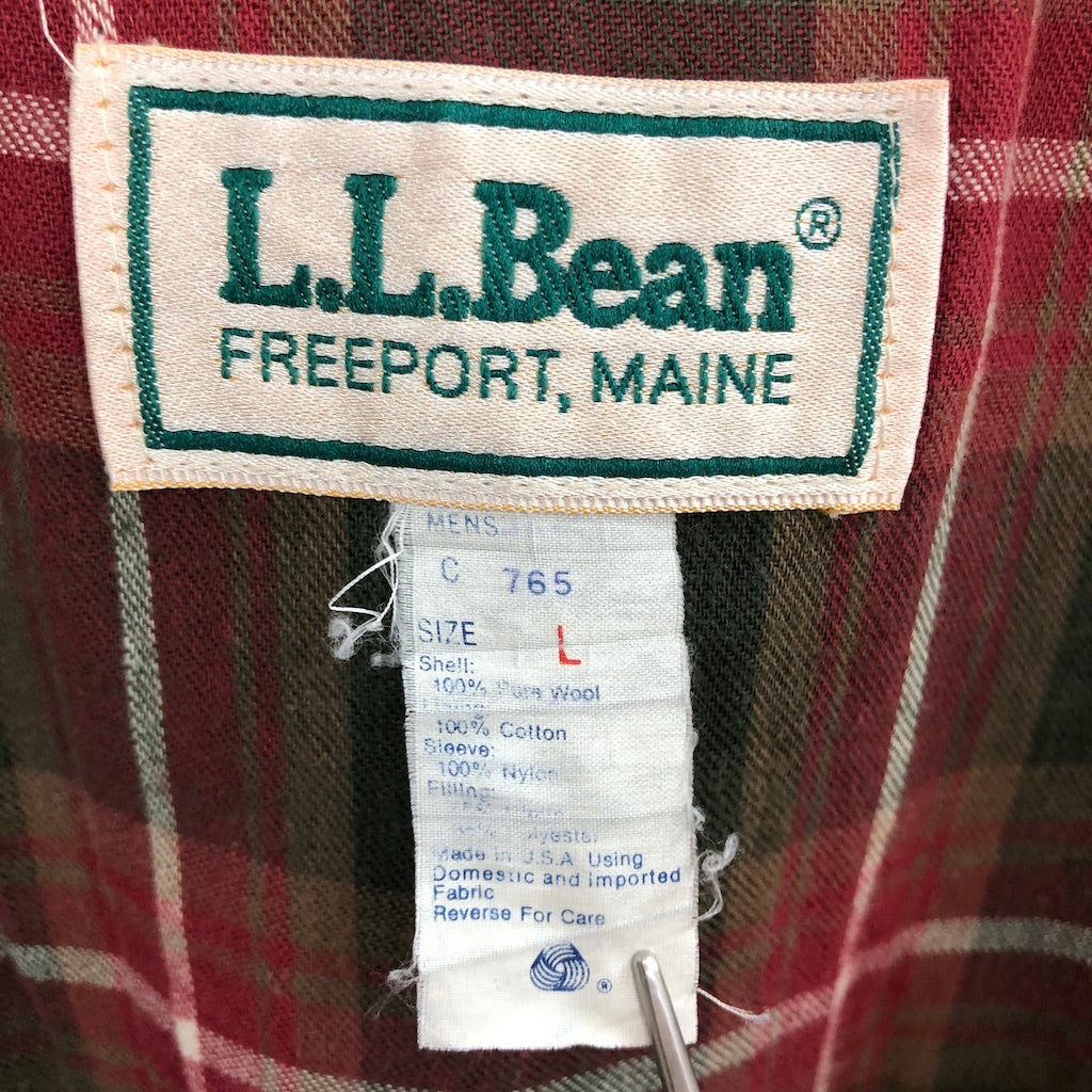 USA製 80s vintage L.L.Bean エルエルビーン ウールジャケット フルジップ ジップアップ