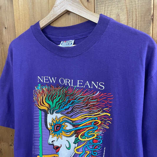 Hanes BEEFY-T NEW ORLEANS FRENCH QUARTER Tシャツ 半袖 カットソー ビッグプリント