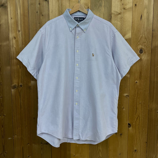 Ralph Lauren ラルフローレン 半袖シャツ YARMOUTH ヤーマス BD ボタンダウン 襟切り替え 17-34