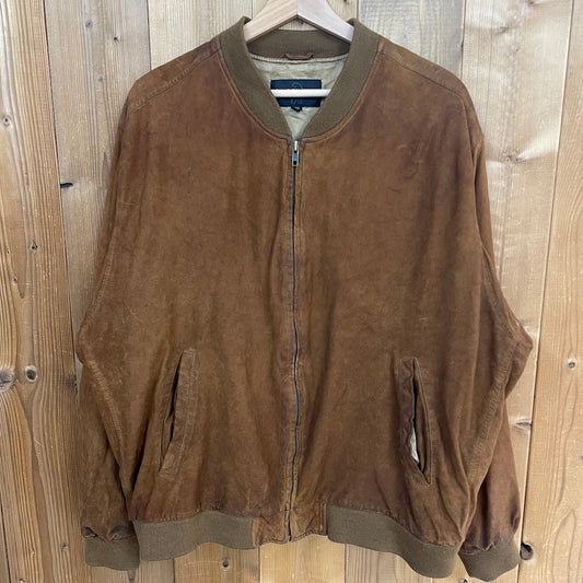GOLDEN BEAR ゴールデンベアー オールレザー スタジャン ヌバック ジャケット レザージャケット ジップアップ
