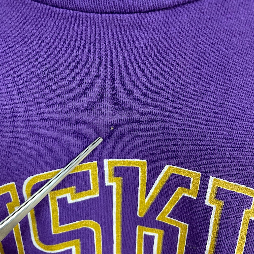 90s vintage USA製 FRUIT OF THE ROOM フルーツオブザルーム Washington Huskies football ワシントンハスキー プリントTシャツ フットボール 半袖