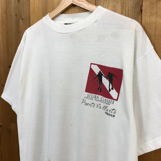 SCUBA CLASSES Tシャツ 半袖 カットソー バックプリント ホワイト