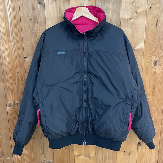 80s 90s vintage Columbia コロンビア リバーシブルナイロンジャケット ダウンジャケット ブルゾン フルジップ ジップアップ