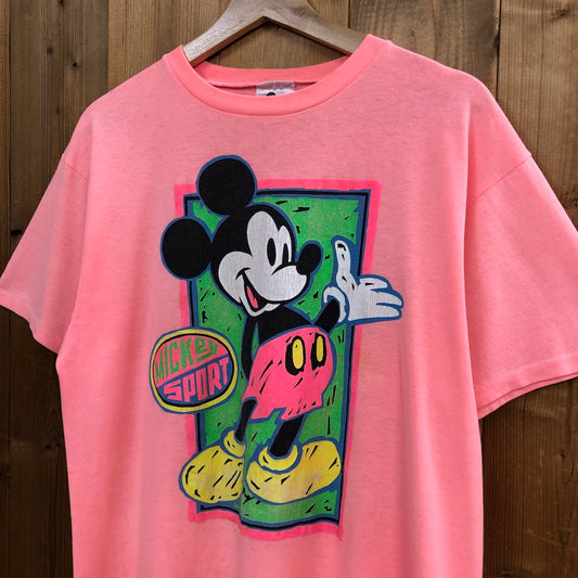 USA製 THE WALT DISNEY COMPANY ミッキー Tシャツ 半袖 カットソー キャラクターTシャツ ビッグプリント