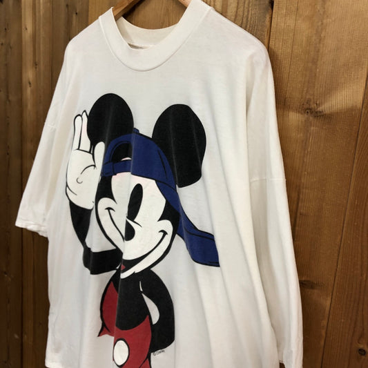 90s vintage Disney ディズニー Mickey&Friends ミッキーアンドフレンズ Mickey ミッキー プリントTシャツ 半袖 カットソー