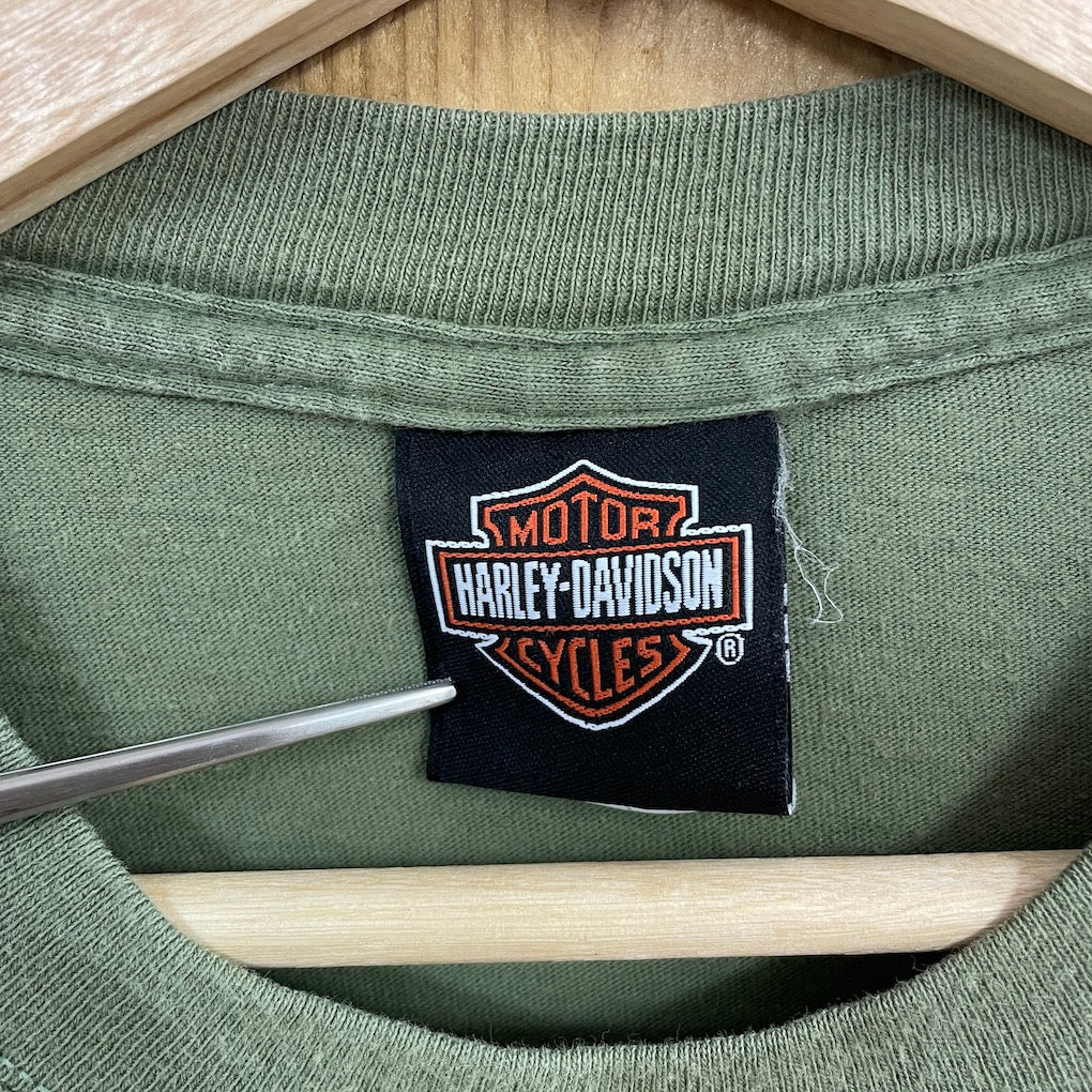 HARLEY-DAVIDSON ハーレーダビッドソン プリントTシャツ 半袖 カットソー ビッグプリント バックプリント2005年