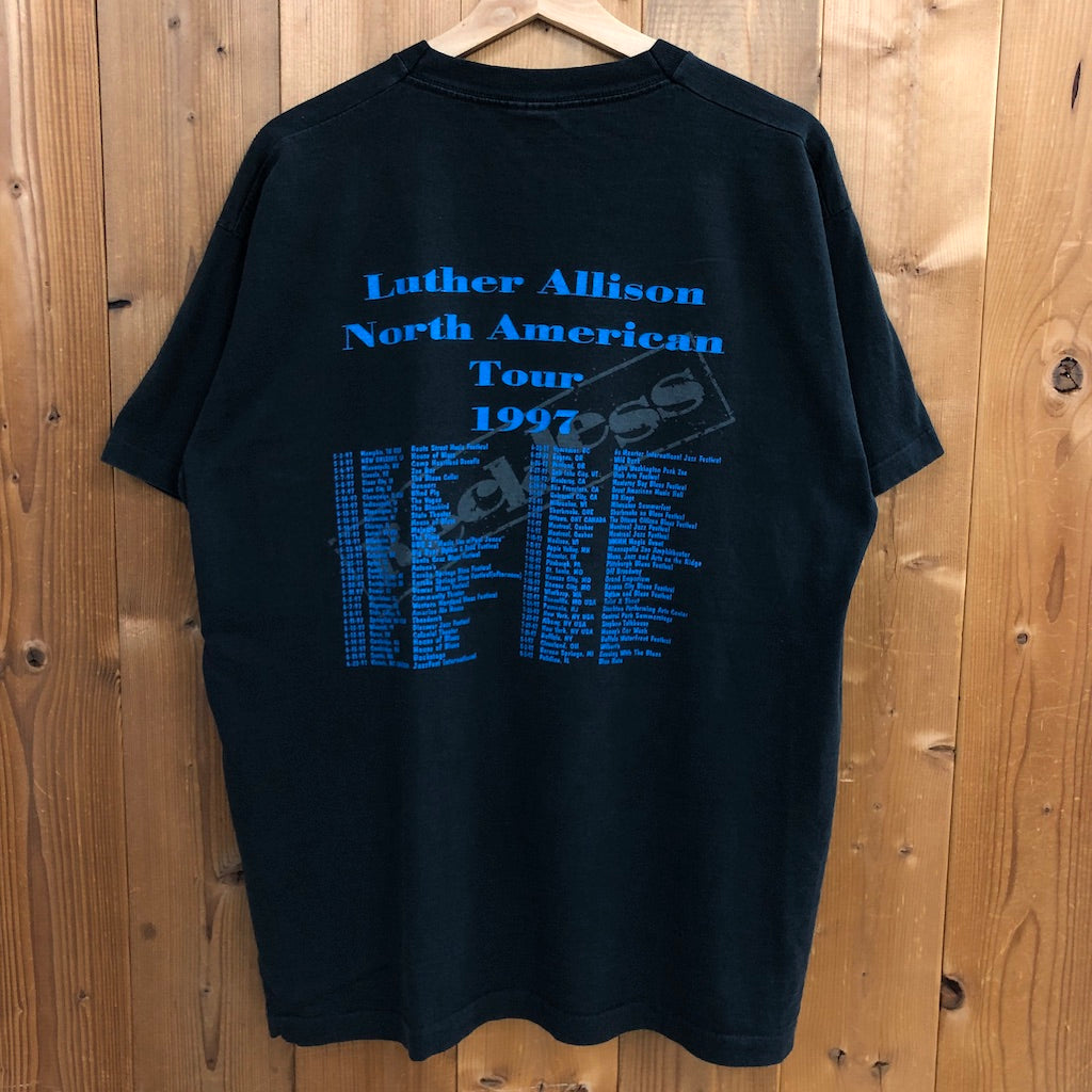 FRUIT OF THE LOOM フルーツオブザルーム Luther Allison ルーサーアリスン プリントTシャツ 半袖 カットソー ツアーT