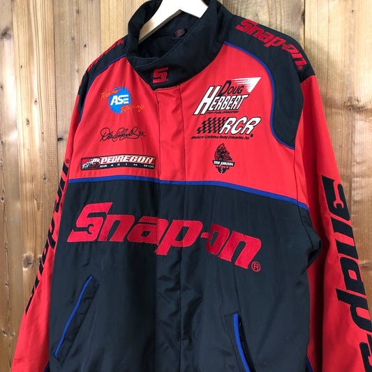 Snap on スナップオン レーシングジャケット 中綿ナイロンジャケット ワッペン 刺繍