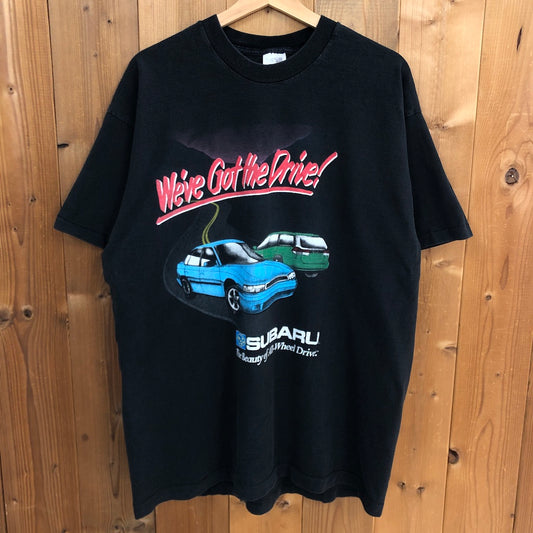 90s vintage カナダ製 FRUIT OF THE LOOM フルーツオブザルーム  プリントTシャツ 半袖 カットソー 車