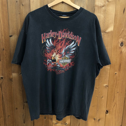 HARLEY-DAVIDSON ハーレーダビットソン プリントTシャツ 半袖 カットソー 鷲 イーグル
