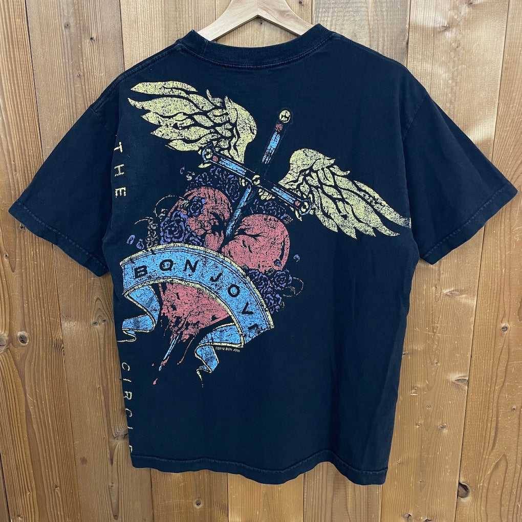 BON JOVI ボン・ジョヴィ THE CIRCLE WORLD TOUR ザ・サークルツアー プリントTシャツ 半袖 カットソー