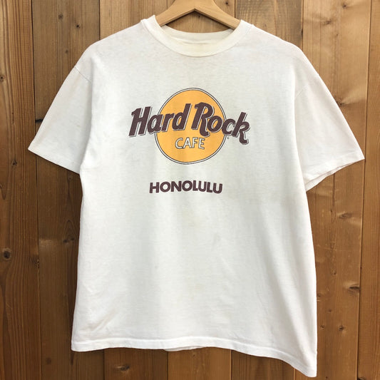 90s vintage USA製 Hanes ヘインズ BEEFY-T Hard Rock CAFE HONOLULU ハードロックカフェ ホノルル Tシャツ 半袖 カットソー