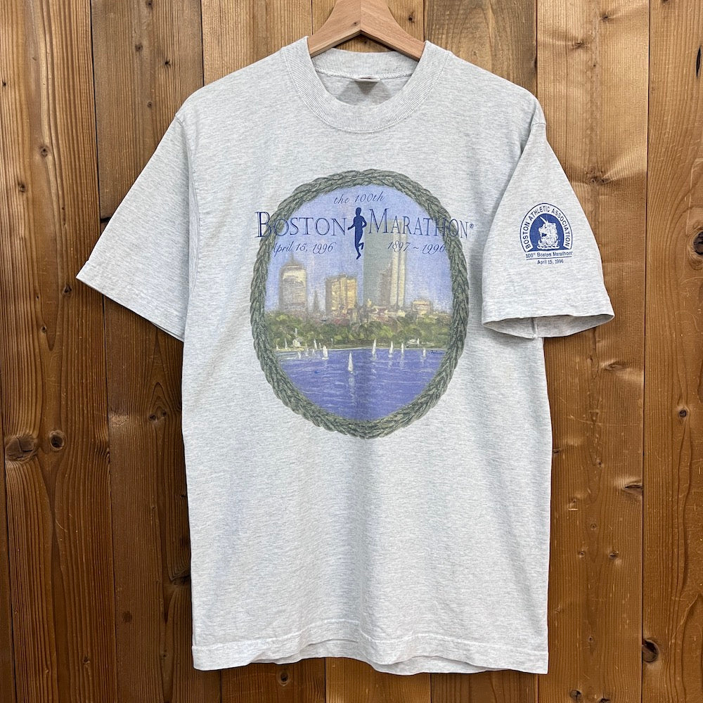 90s vintage USA製 FRUITS OF THE LOOM フルーツオブザルーム LOFTEEZ BOSTON MARATHON ボストン マラソン Tシャツ 半袖