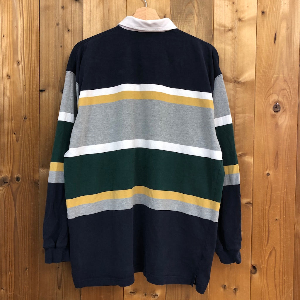 st.michael FROM MARKSSPENCER ラガーシャツ 長袖 ポロシャツ ネイビー、ホワイト、グリーン、イエロー、グレー –  【古着屋3peace】公式 Online Shop