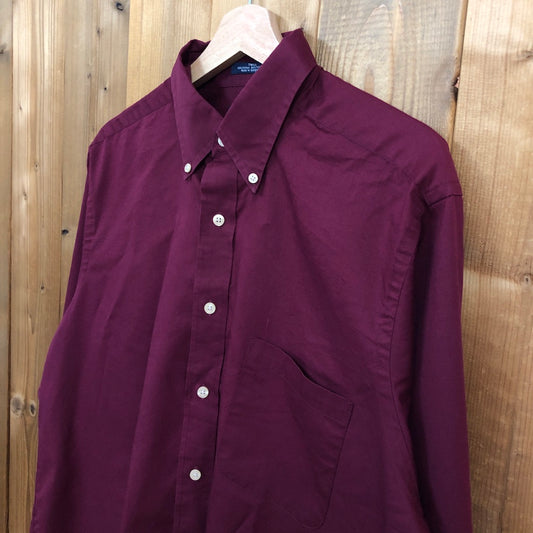 90s vintage RALPH LAUREN ラルフローレン CHAPS チャップス 長袖シャツ BDシャツ ボタンダウン ワインレッド