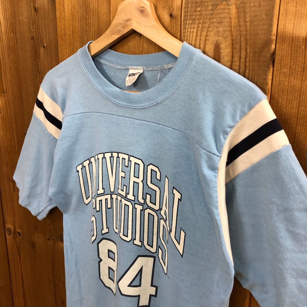 80s vintage USA製 Collegiate Pacific カレッジエイトパシフィック プリントTシャツ カレッジTシャツ 半袖 カットソー UNIVERSAL STUDIOS