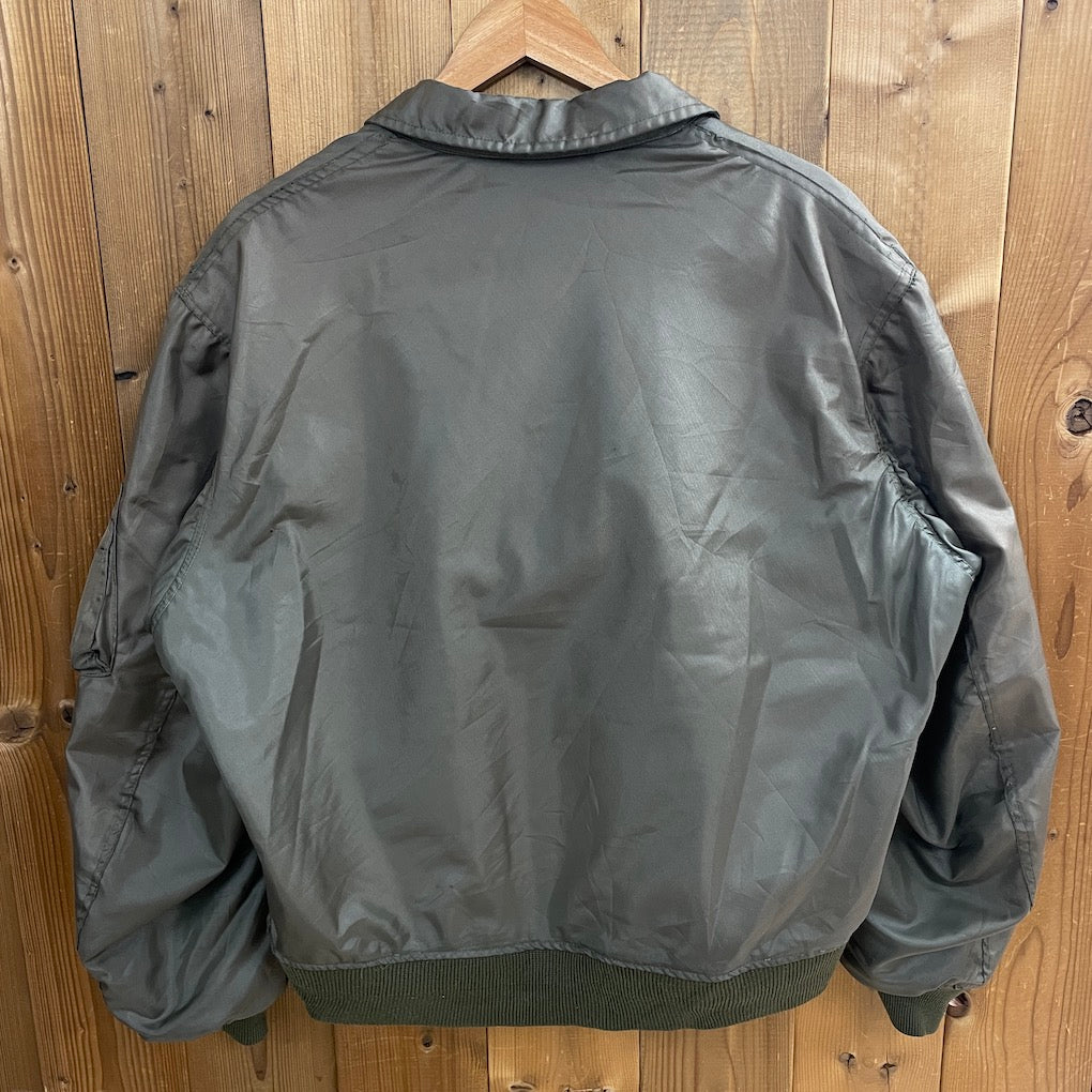 80s vintage U.S.ARMY USAF CWU-36/P フライトジャケット 米軍 ミリタリー ジップアップ フルジップ 軍モノ