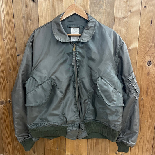 80s vintage U.S.ARMY USAF CWU-36/P フライトジャケット 米軍 ミリタリー ジップアップ フルジップ 軍モノ