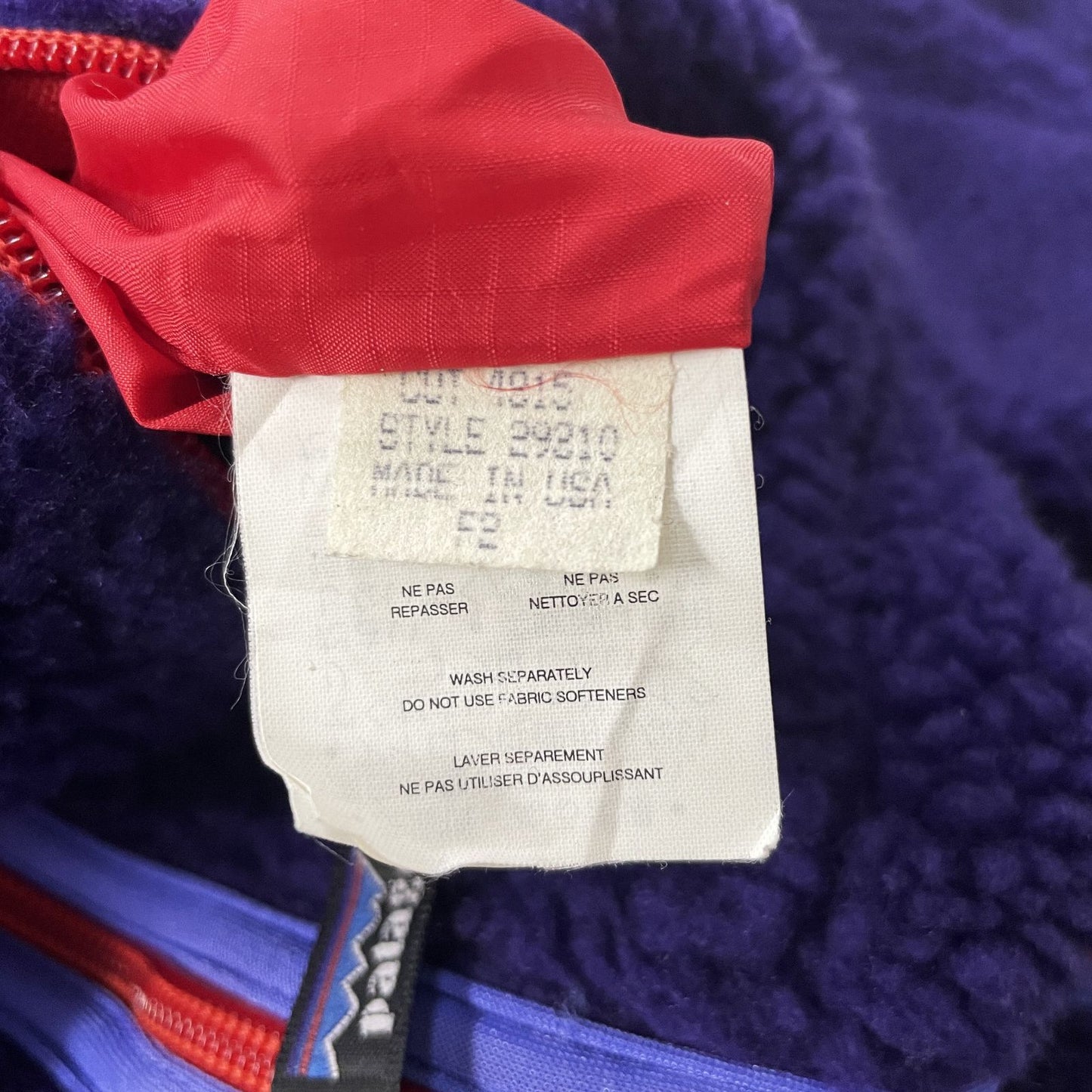 90s USA製 patagonia グリセード ジャケット エッグプラント フレンチレッド パタゴニア フリース パイル リバーシブル VINTAGE　92