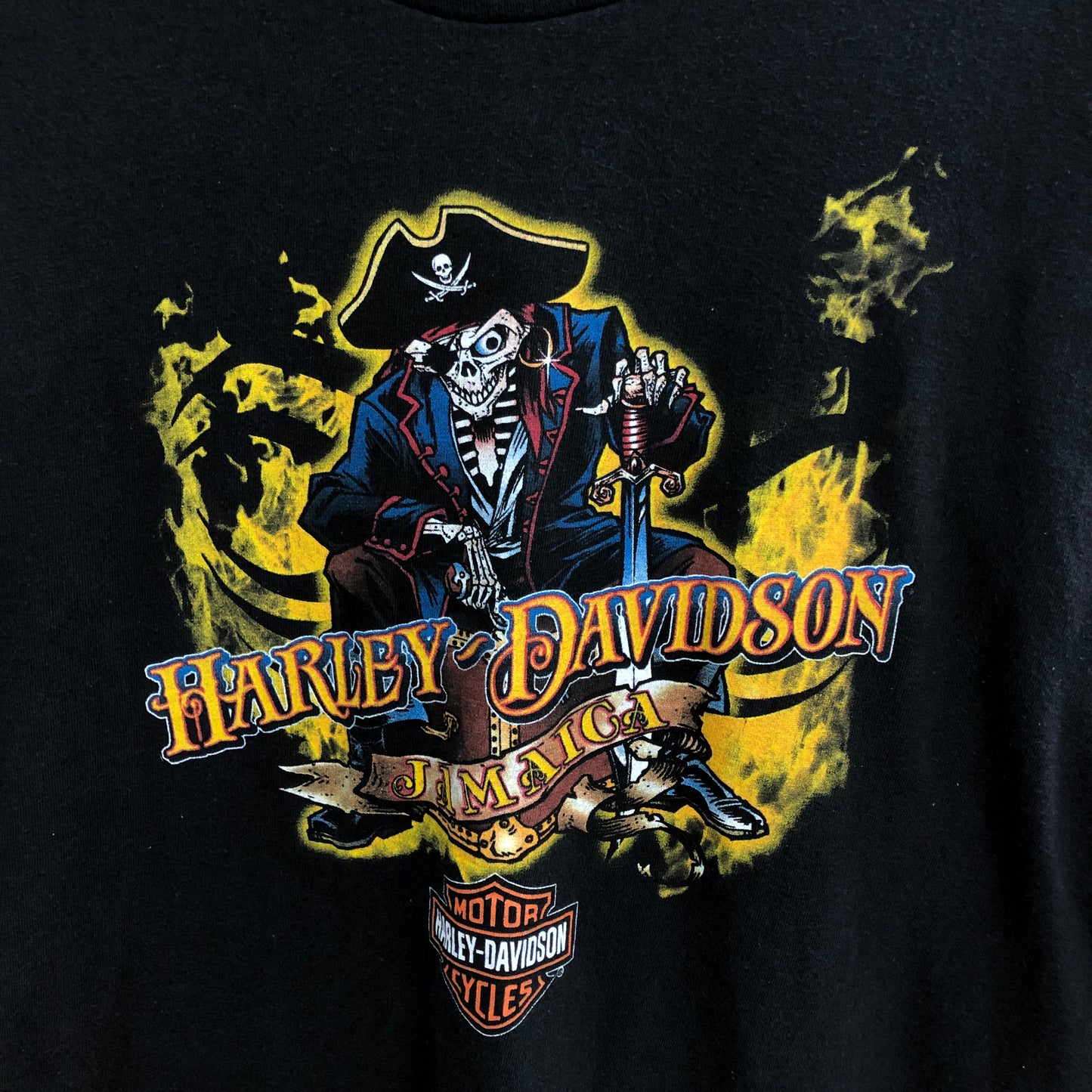 HARLEY-DAVIDSON ハーレーダビッドソン ロングTシャツ ロンT パイレーツ ドクロ プリント