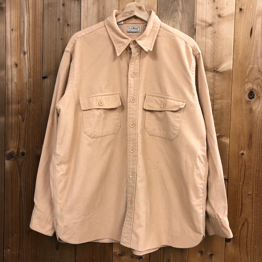 USA製 L.L.Bean エルエルビーン 長袖シャツ コットン シャモアクロスシャツ