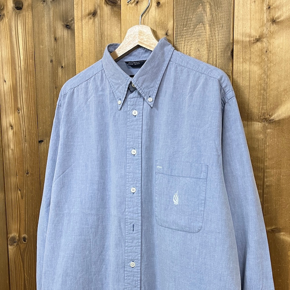 NAUTICA ノーティカ 長袖シャツ BDシャツ ボタンダウン コットン ライトブルー