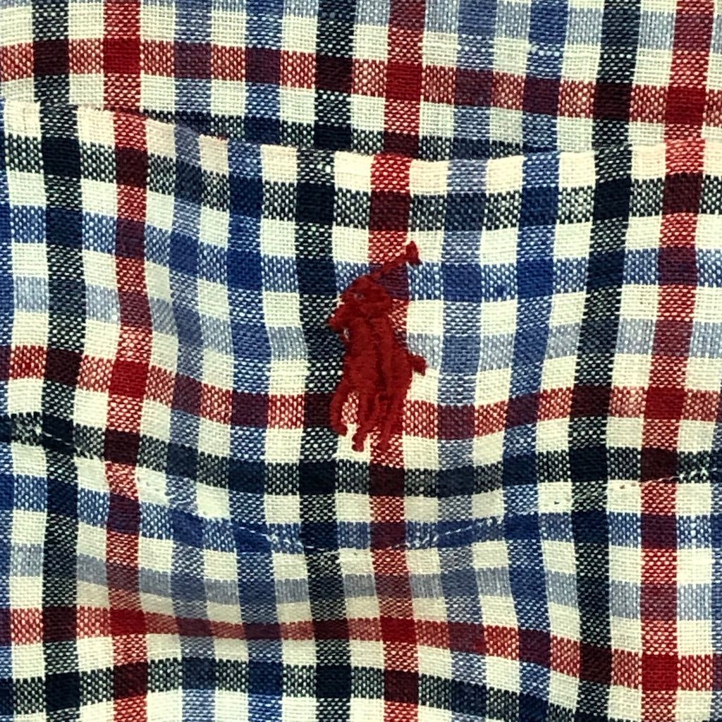 RALPH LAUREN ラルフローレン 長袖シャツ BDシャツ ボタンダウン チェック ホワイト/レッド /ブルー