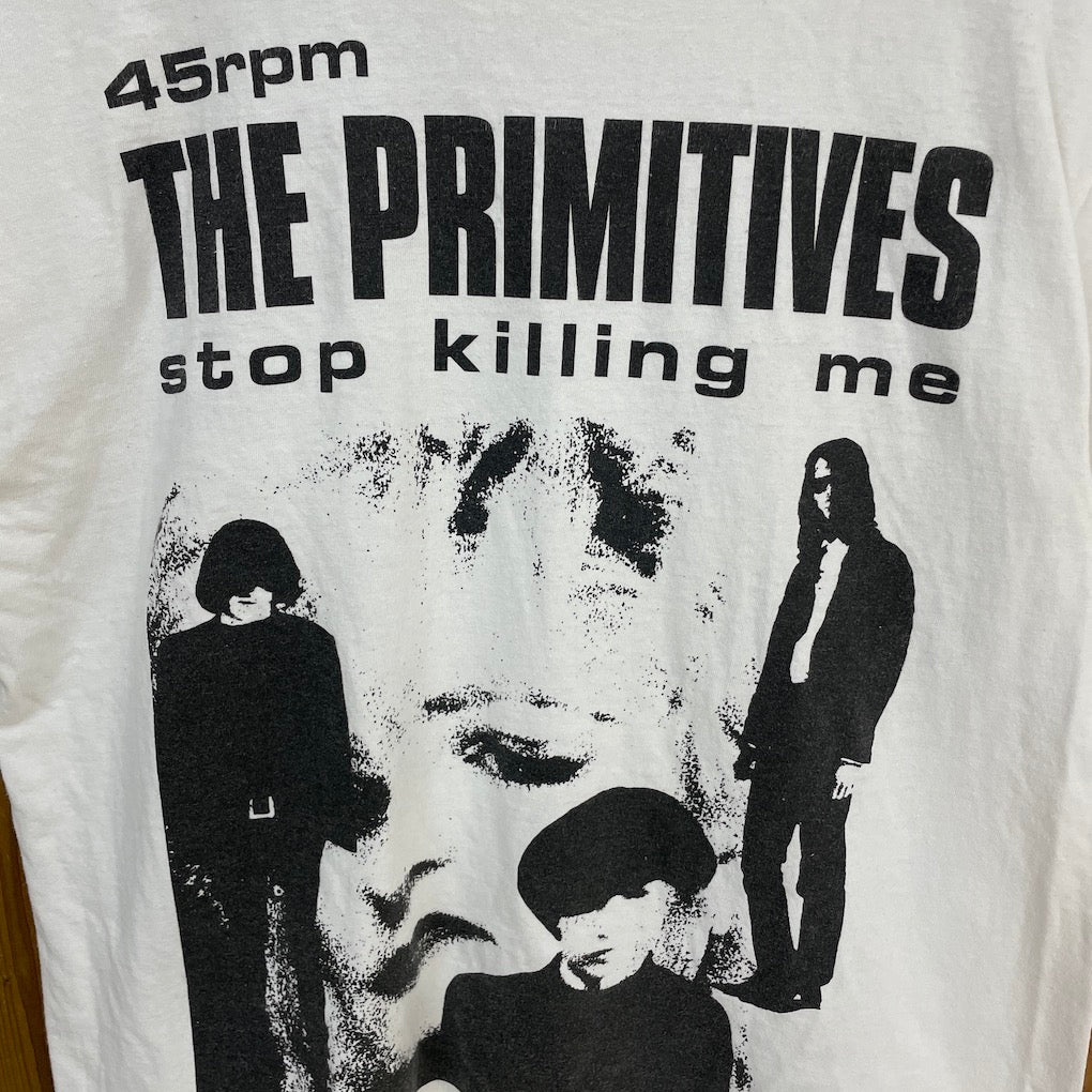GILDAN ギルダン 45rpm THE PLIMITIVES stop killing プリントTシャツ 半袖 カットソー 古着/USED