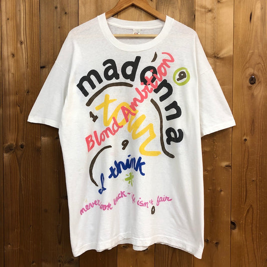 90s vintage FRUIT OF THE LOOM フルーツオブザルーム マドンナ Tシャツ 半袖 カットソー ビッグプリント バックプリント