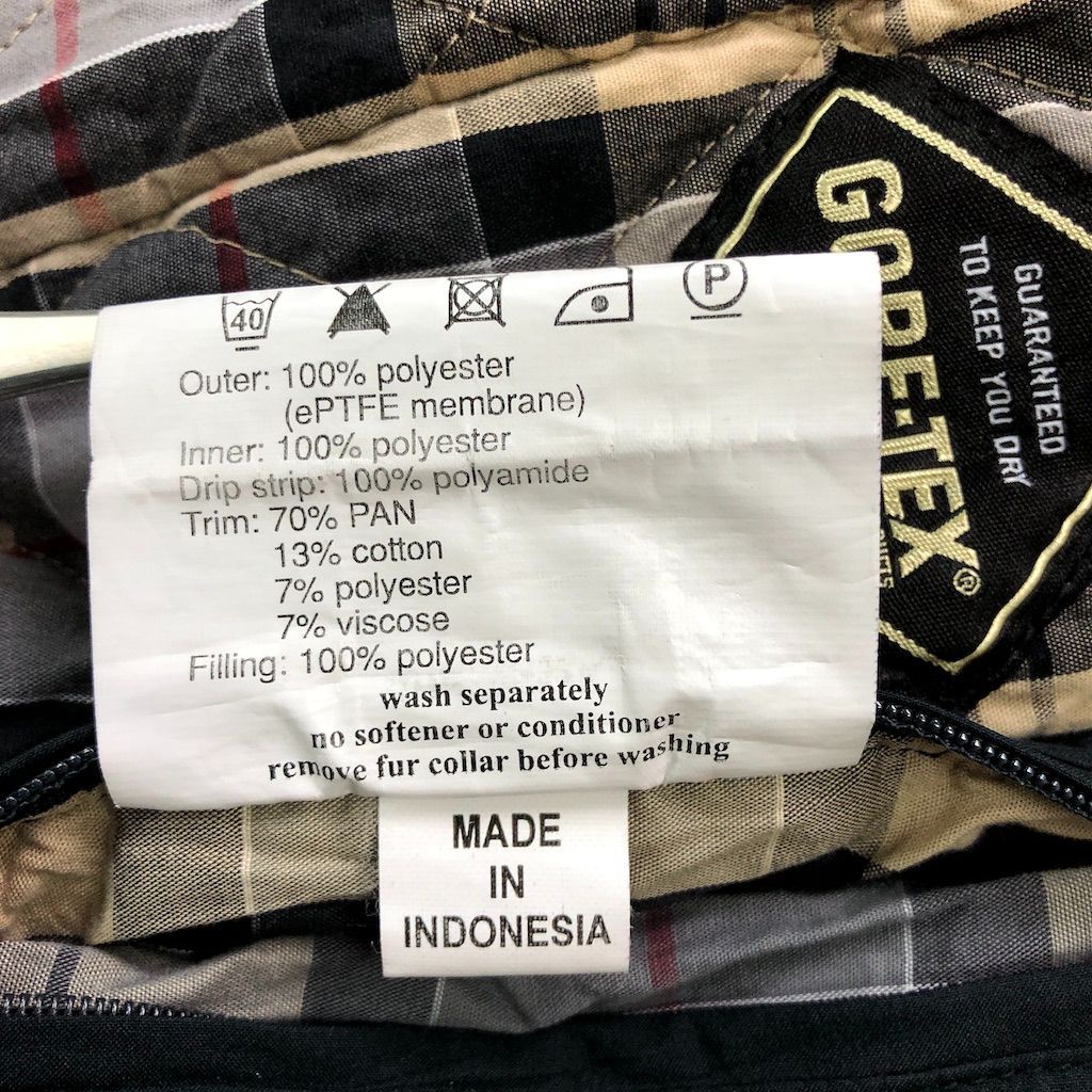 Barbour バブアー HELVELLYN PARKA ヘルヴェリンパーカー ファーコート GORE-TEX ゴアテックス 着脱フーディ ジップアップ レディース36 ブラック