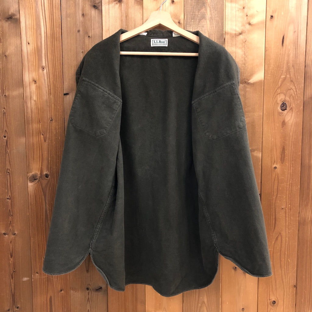 80s vintage USA製 L.L.Bean エルエルビーン CHAMOIS CLOTH シャモアクロスシャツ 長袖シャツ